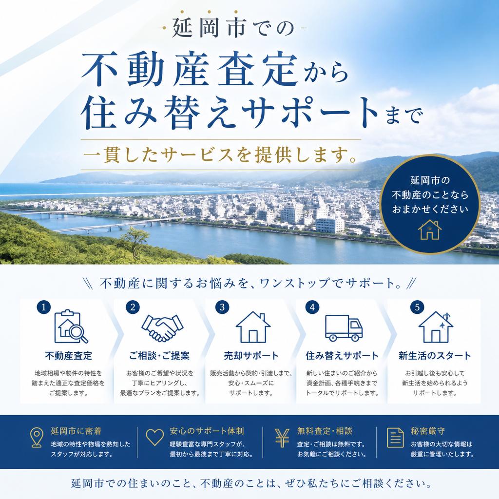 延岡市での不動産査定から住み替えサポートまで一貫したサービスを提供します。