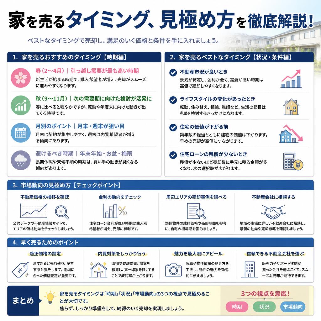 家を売るタイミング、見極め方を徹底解説！