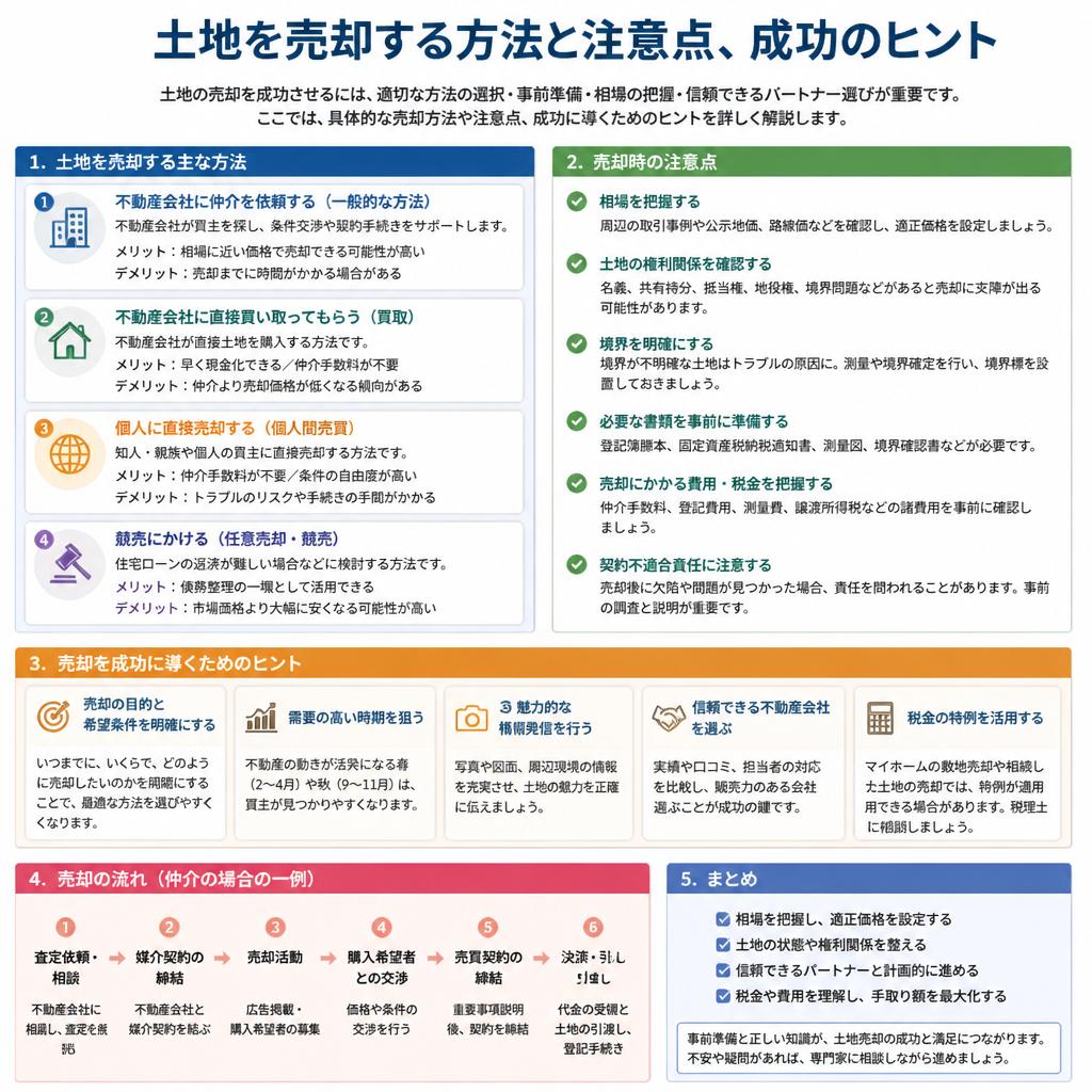 土地の売却方法とポイント