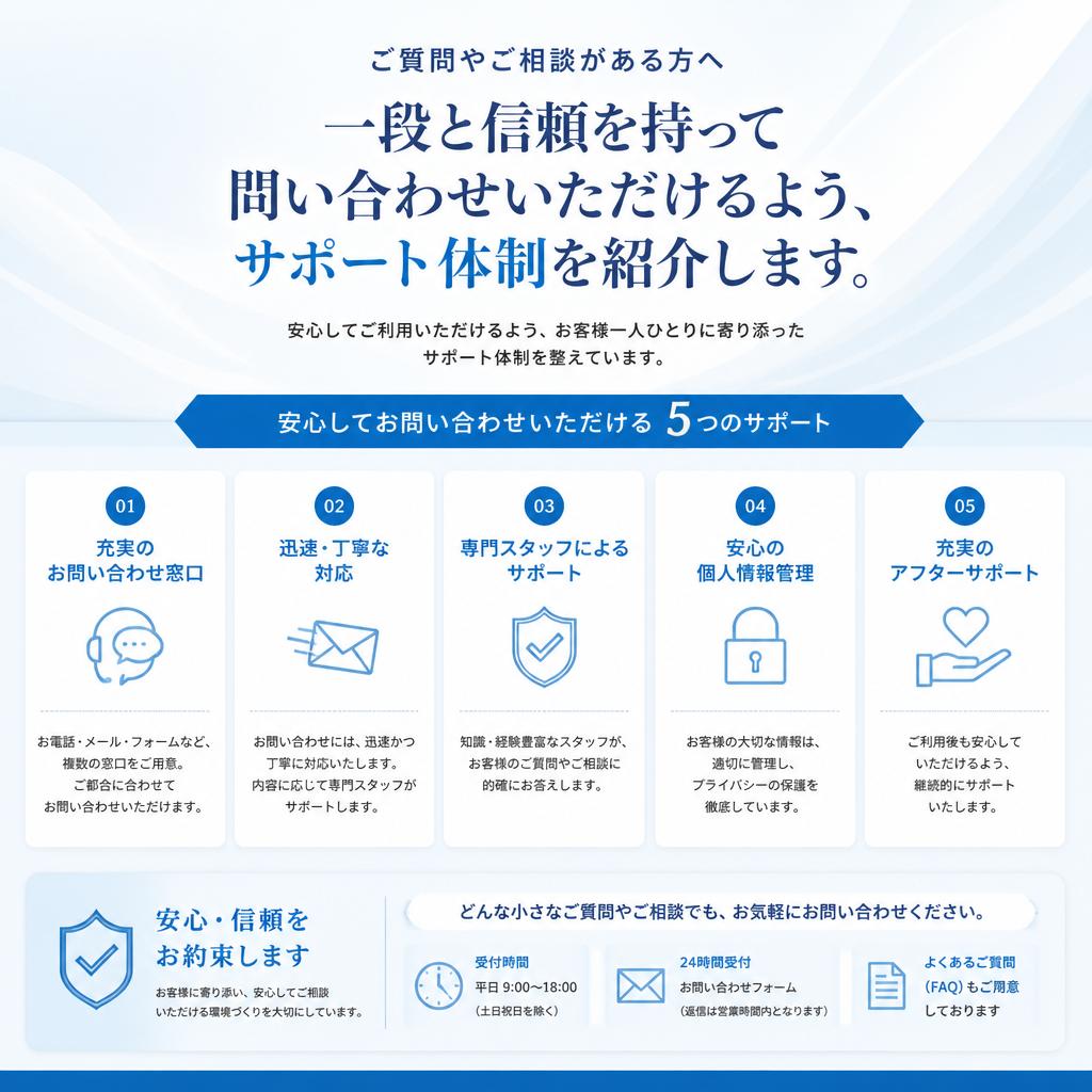 お気軽にお問い合わせを！