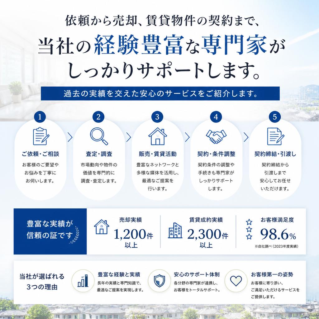 実績と信頼のサポート