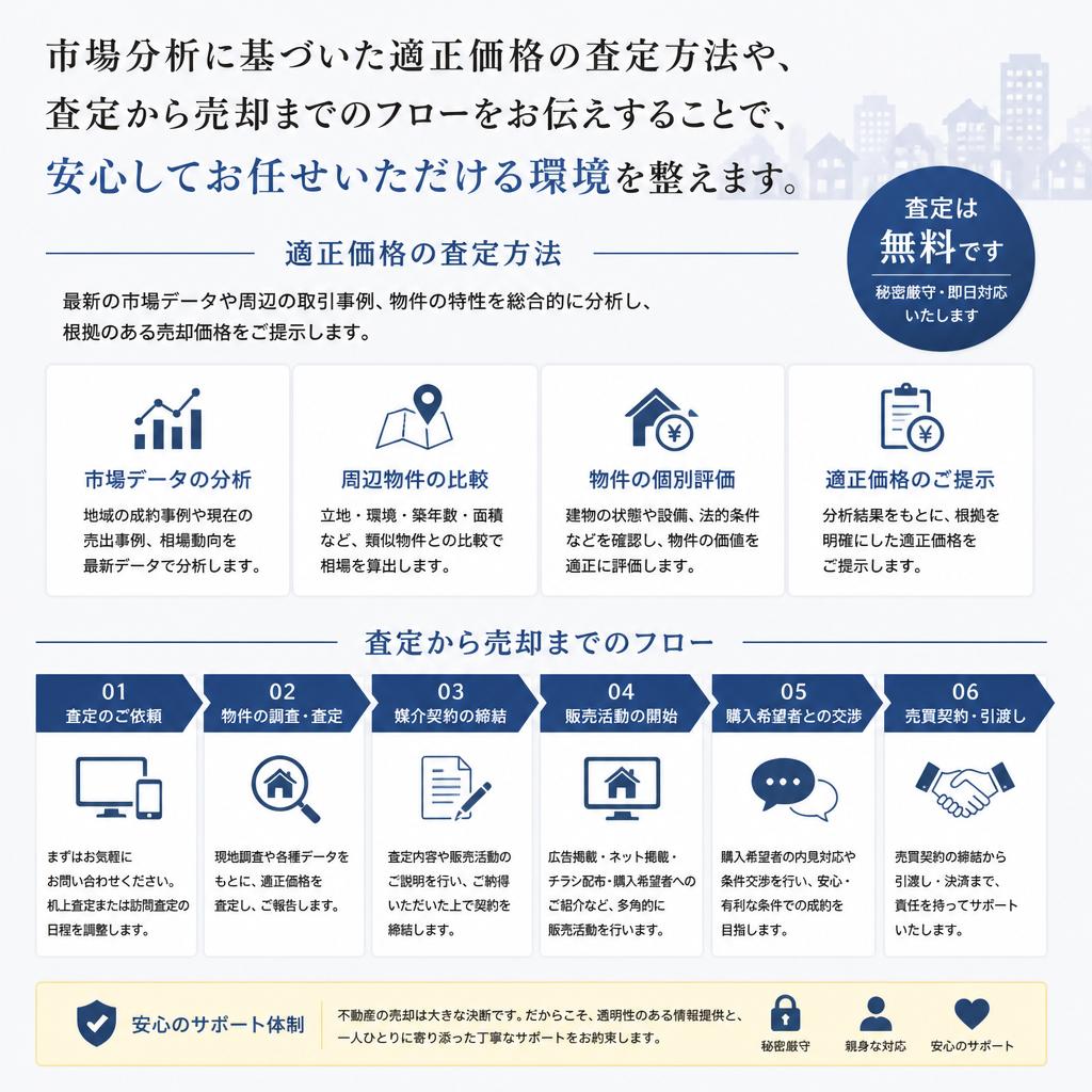 入念な査定で安心の価格設定