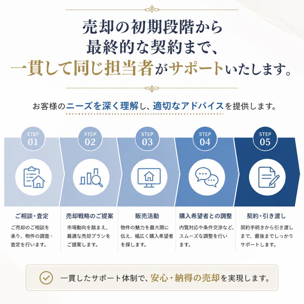 専任の担当者が一貫してサポート