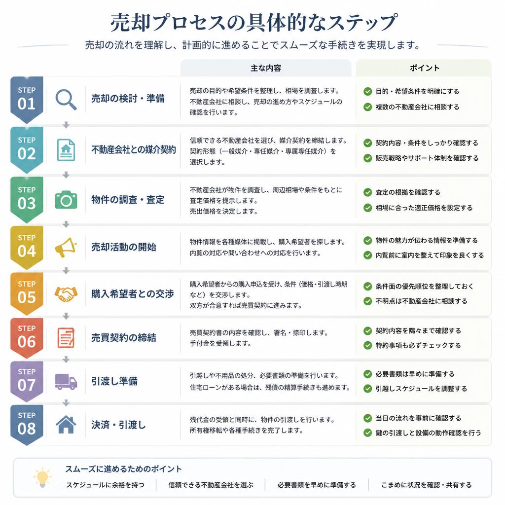 自宅売却の基本ステップ