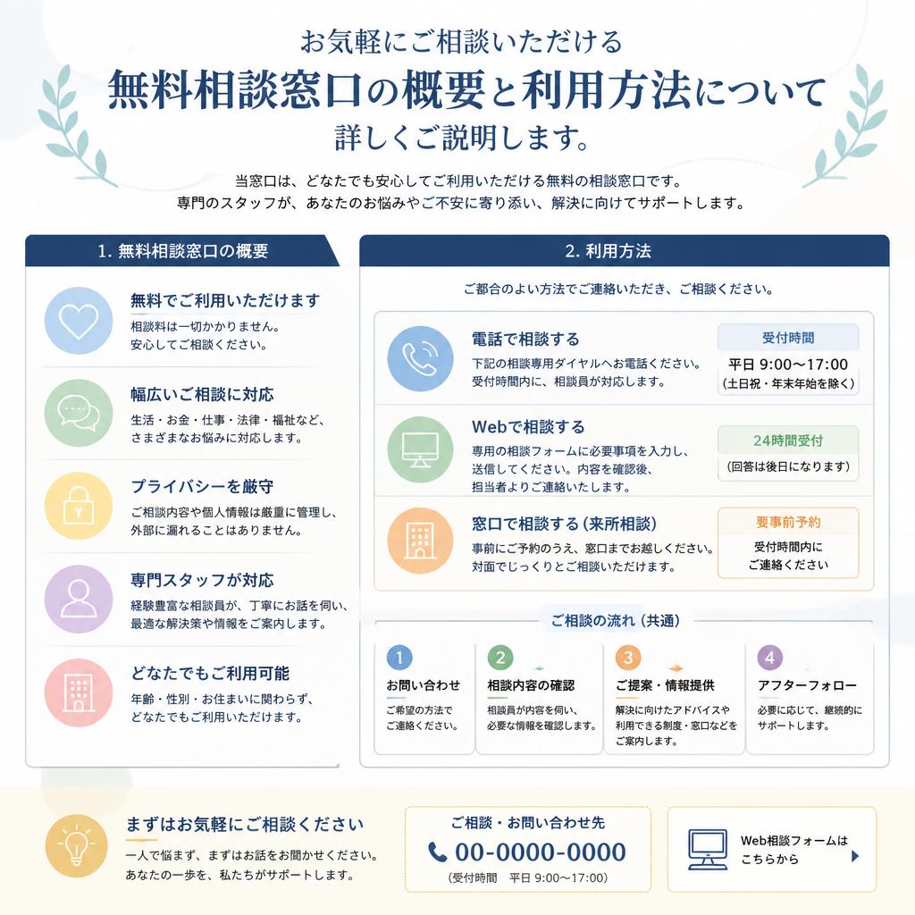 無料相談窓口のご案内