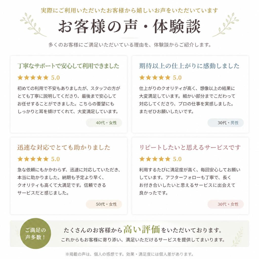 お客様の声