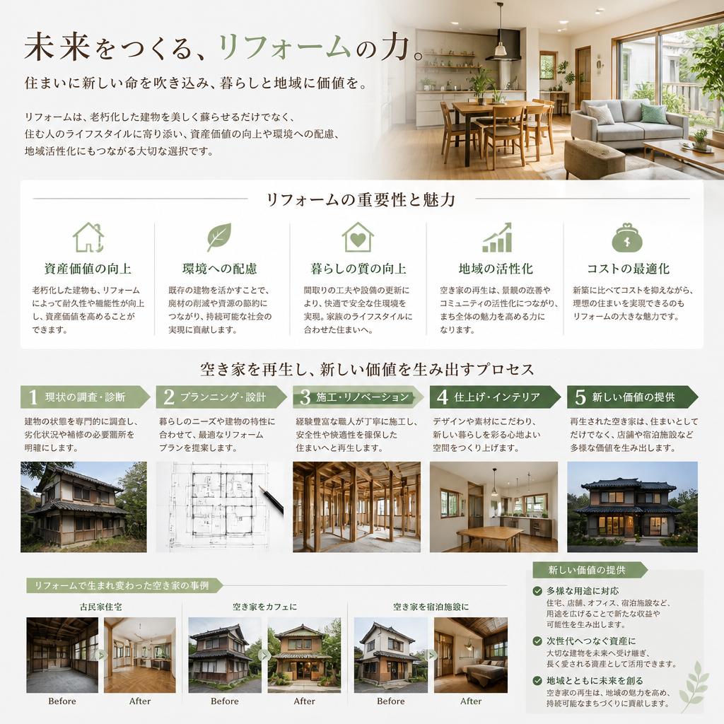 リフォームで生まれ変わる空き家