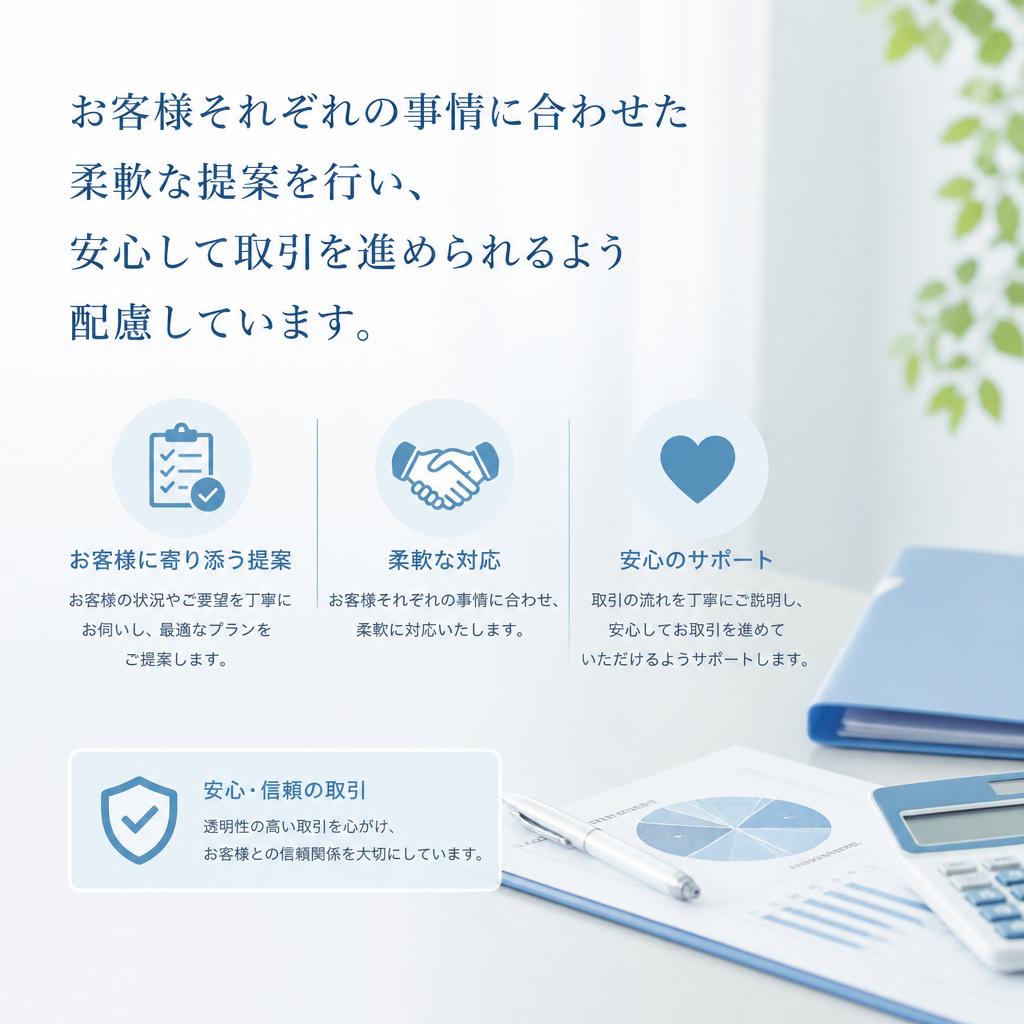 柔軟な対応でお客様のニーズに応える