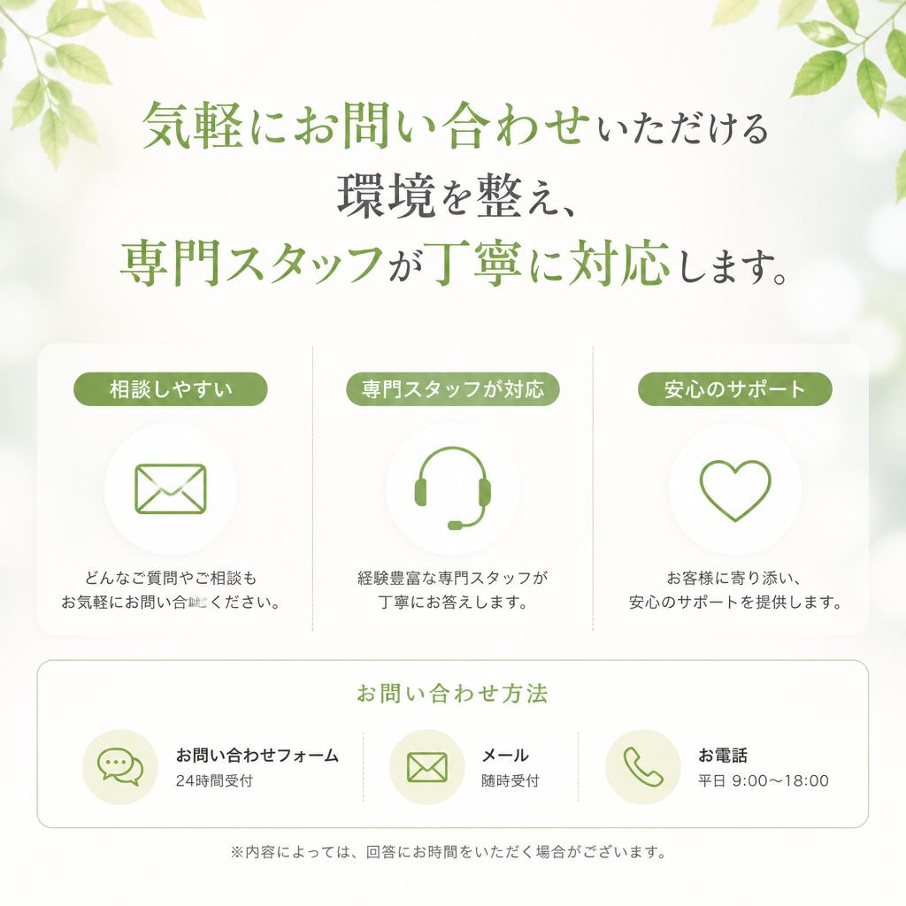 お問い合わせ・無料相談のご案内