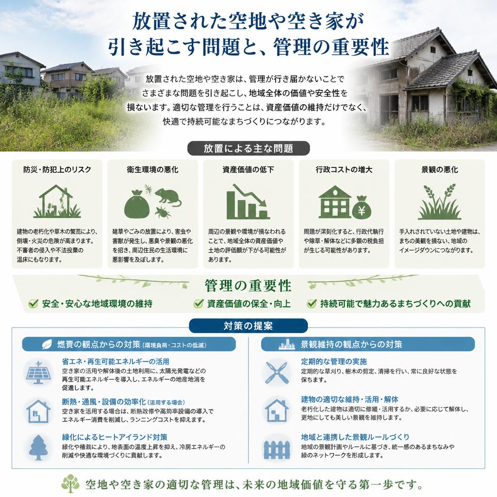 空地・空き家の管理が必要な理由